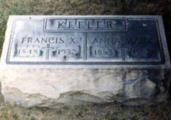 tombstone of Frank and Mary Keeler